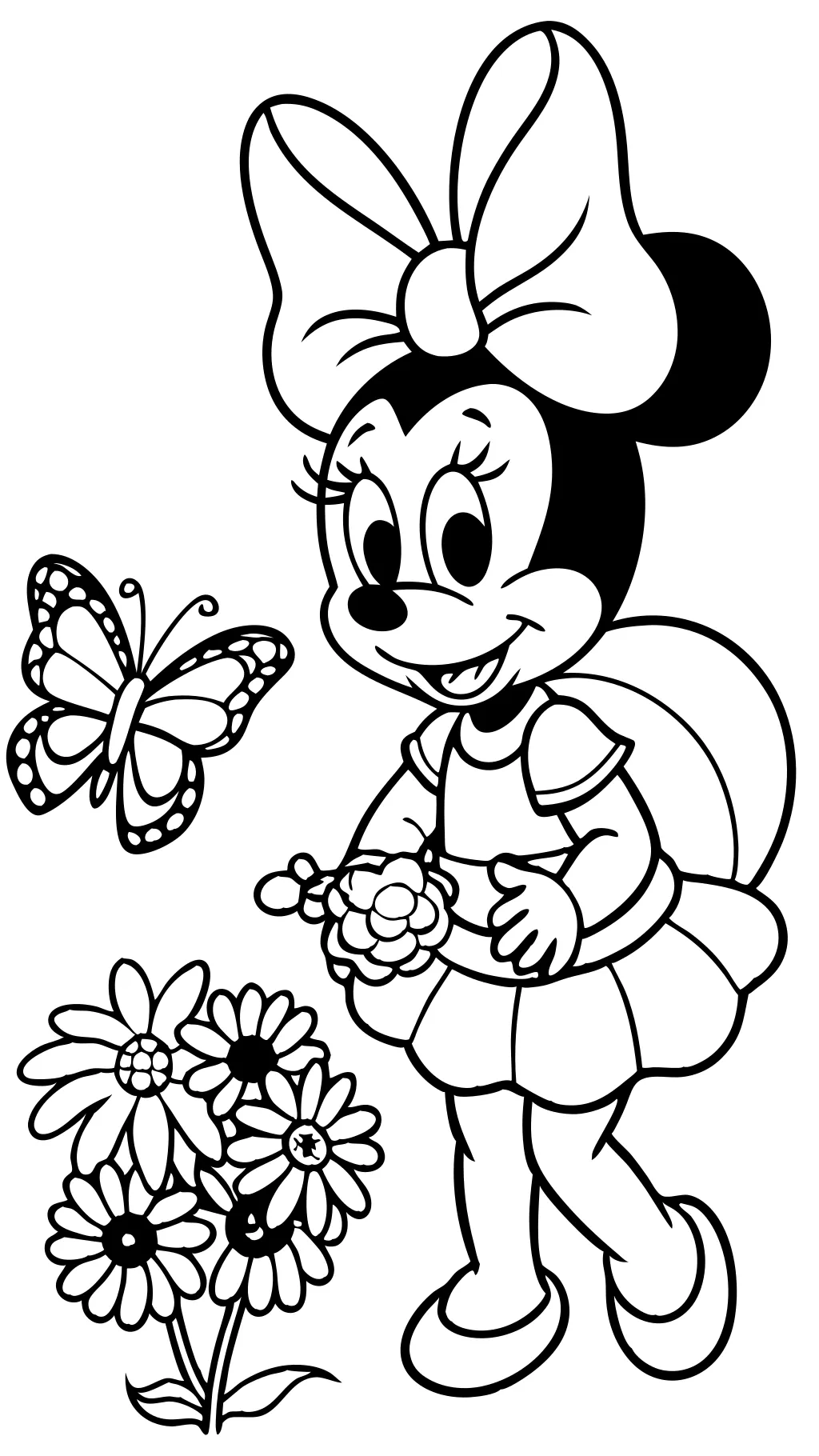 daisy and minnie coloring pages